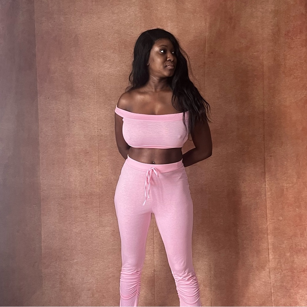 Light pink pants set size M NWOT
